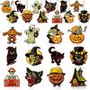 Halloween Wood Ornament For Tree Vintage Hanging Decoration Pumpkin Witch Black Cat