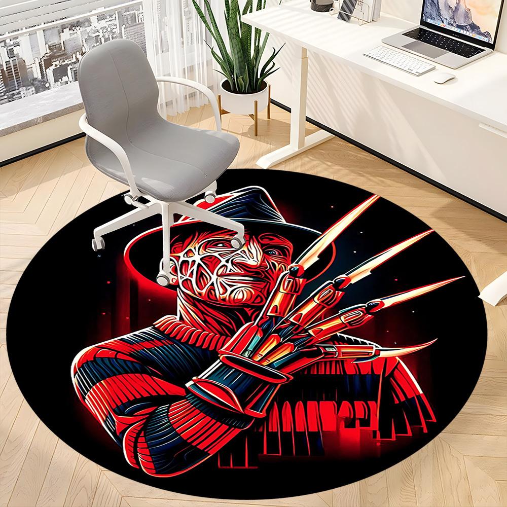 1pc A Nightmare on Elm Street Office Round Area Rug, Under Office Chairs Bedroom Living Room Home Decor, Room Deco, Available in Various Sizes