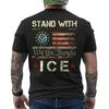 ICE Agenti Immigrazione Bandiera Americana Io Supporto Trump Stai Con ICE SUL RETRO Maglietta Unisex