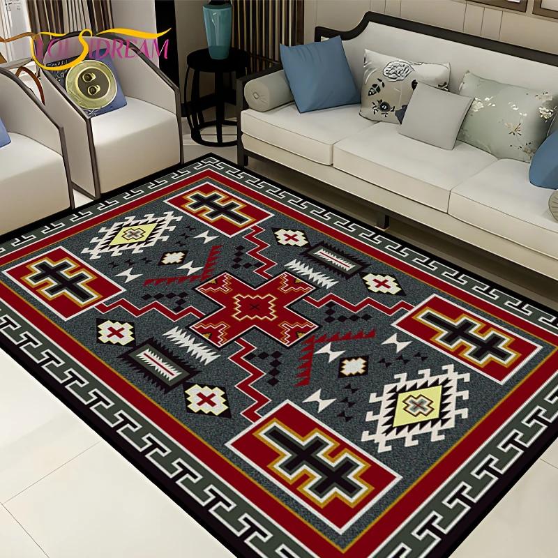 

Винтажный персидский ковер для гостиной, спальни, богемный, турецкий, марокканский, этнические ковры, противоскользящий, мандала, геометрический, придверный коврик, коврик-постер 40x60cm