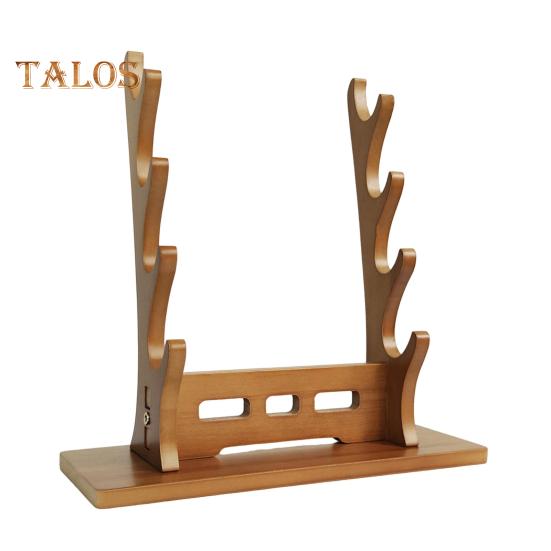 

Подставка для флейты из бамбука, многоярусная подставка для кухонных ножей, настольный держатель для флейты, подставка для хранения и организации флейт и ножен Four Layer темно-коричневого