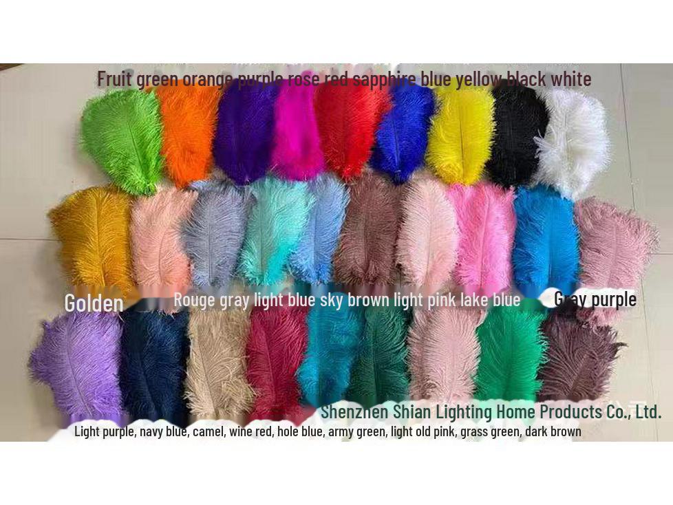 Nordic Romantic Ostrich Feather Floor Lamp - Soft Light Decorative Bedside Lamp