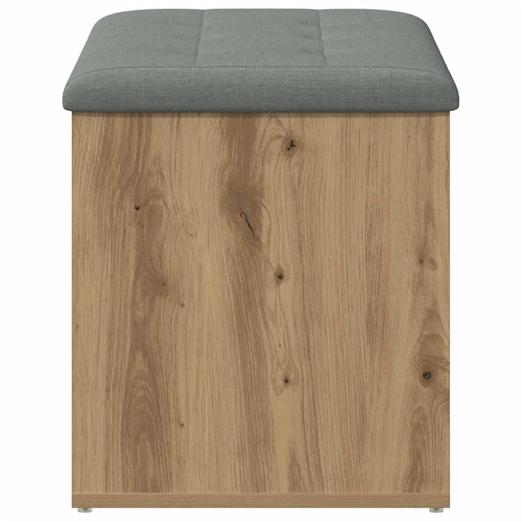 Bench with Storage Oak Artisan 82X42X45 Cm Glued Wood