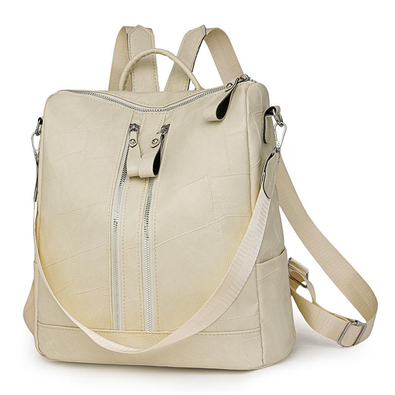 Retro Women's Backpack Large Capacity Commuter Backpack Multi-functional Foreign Portable Shoulder Bag
