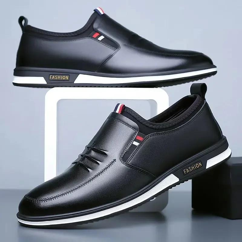 Leather Men Shoes Business Leisure Shoes for Men Breathable Loafers Easy-Wearing Male Comfort Flats Fashion New Men Shoes