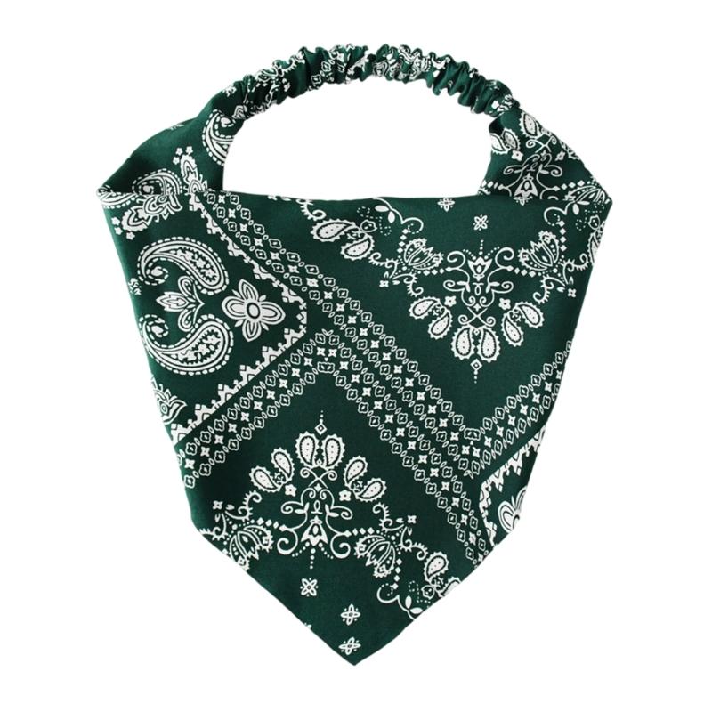 Elegant Headbands Vintage Bandana Flower Print Headpieces Elastic Hair Accessories Women's Fashion Headbands