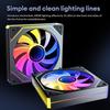 Computer Chassis Fan 12cm ARGB 4 Pin Quiet Cooling Fan 12V Large Air Volume 56.8CFM/600-1500RPM