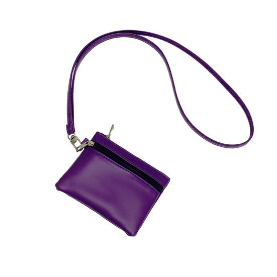 Necklace Coin Wallet Neck Hanging Coin Purse with Removable Lanyard Zipper Closure Card Holder for Men And Women Daily Use Travel