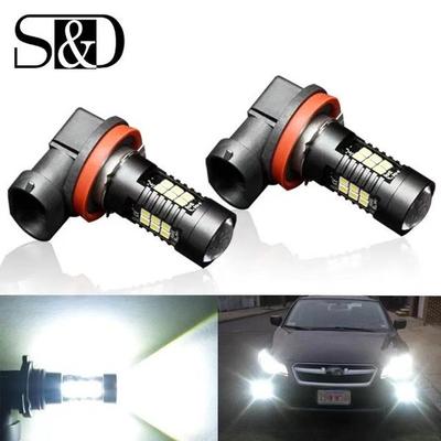 2Pcs H8 H11 Led HB4 9006 HB3 9005 Lâmpada de luz de neblina 1200LM 6000K Branco Carro Lâmpada de circulação diurna Peças de automóvel