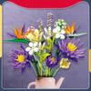 Creative 891Pcs Romantic Blue Lotus Flower Bouquet Building Blocks Lavender Eternal Flower MOC Bricks Toys Girls Valentine Gift