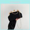 Fashionable Chain Handbag 2023 Winter New Trendy Simple Single Shoulder Shell Bag Casual Crossbody Bag Black Silver