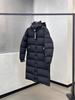Mengjia Hannoveraner Unisex Matt Lange Daunenjacke mit Kapuze
