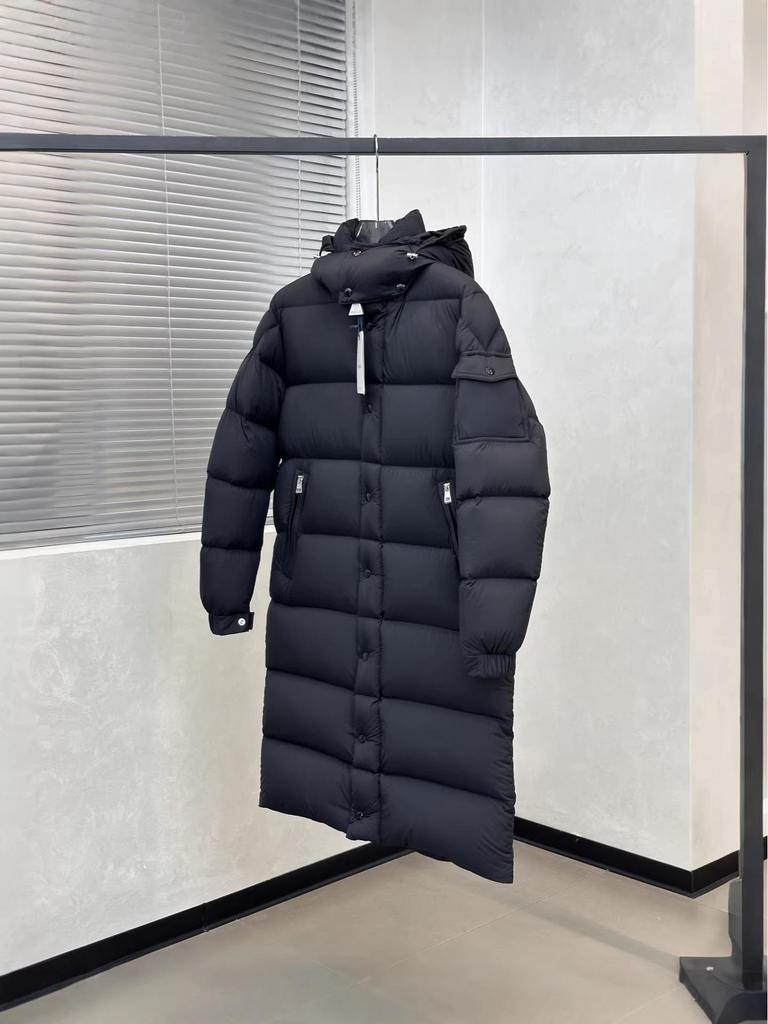 Mengjia Hannoveraner Unisex Matt Lange Daunenjacke mit Kapuze