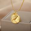 Fashion Owl Charms Pendant Necklaces For Women Stainless Steel Owl Animal Chain Choker Aesthetic Jewelry Accessories Gift Femme