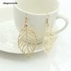 Retro Charm Bohemian Noble Hollow Leaves Pendant Earrings For Women Jewelry Accessories Crystal Earrings