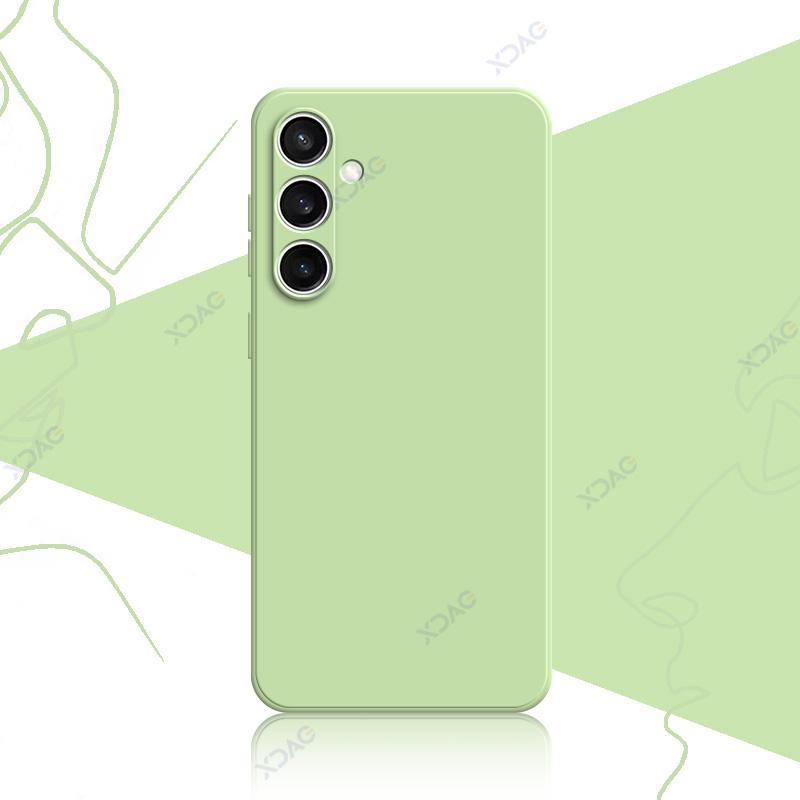 Etui na telefon komórkowy dla Samsung Galaxy S24 FE SamsungS24FE 5G 360 Miękkie Luksusowe Kwadratowe Wodoodporne Pokrowce z Płynnego Silikonu