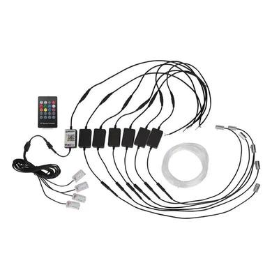 Universal Car LED Opitcal Fiber Ambient Lighting Kit Auto 8 Meters Optical Fiber String Atmosphere Lamps