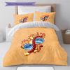 Anime One Piece Pattern Bedding Quilt Set Quilt Cover Pillowcase Home Birthday Gift(1 * Duvet Cover + 2 * Pillowcase, Without Core)