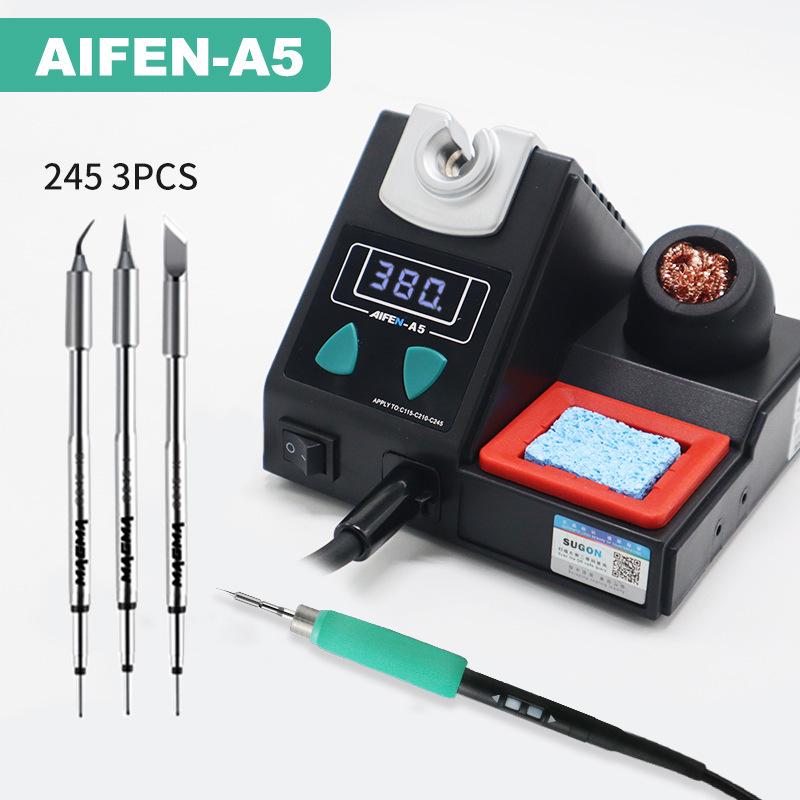 Aifeng A5 Soldering Station 2023 - 2-Sec Tin Melt, Instant Heat, Auto Sleep Electric Soldering Iron 210.