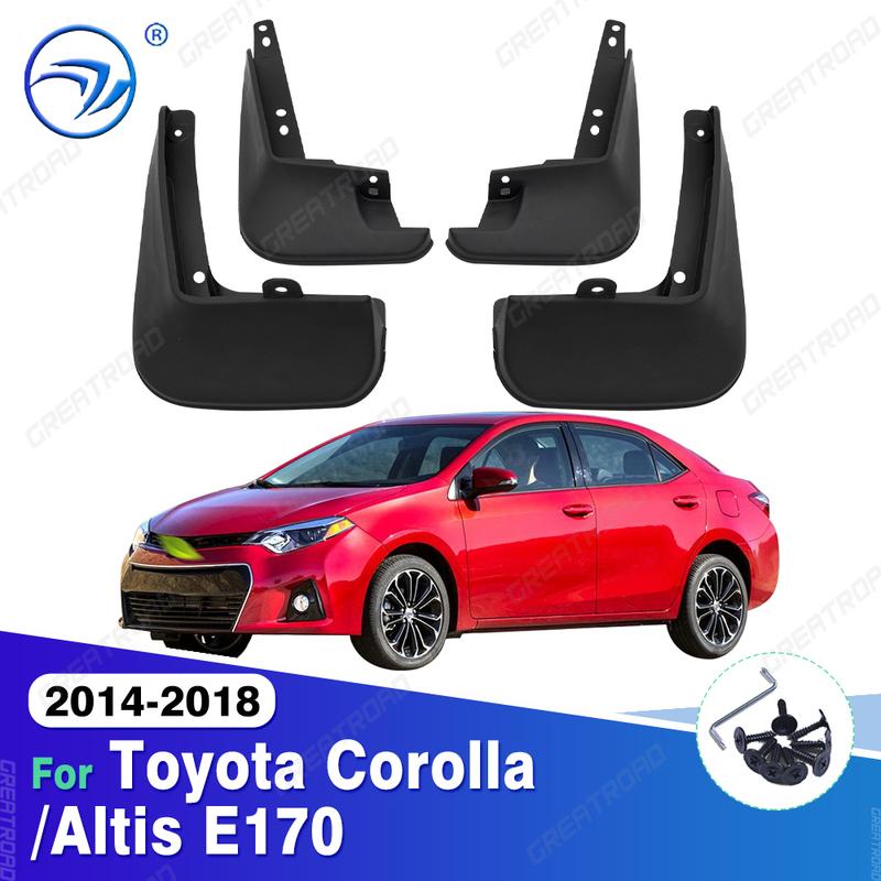 4Pcs Durable ABS Mud Flaps For Toyota Corolla/Altis E170 2014-2018 2015 2016 2017 Splash Guards Mudguards Fender car Accessories