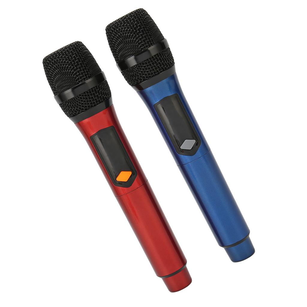 UHF Wireless Microphone Rechargeable LED Display Dual Handheld Cordless Microphone for Karaoke