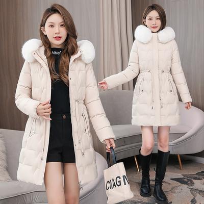 Doudoune d'hiver mi-longue pour femme, manteau épais, chaud et Slim, veste rembourrée en coton, nouvelle collection
