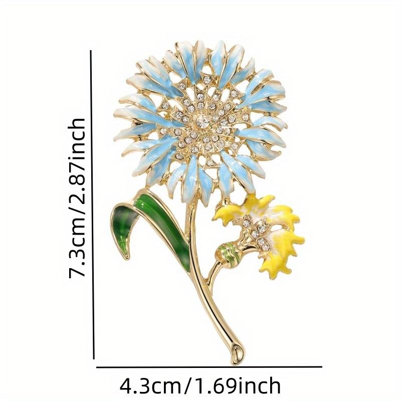 Fashion Small Fresh Sunflower Brooch Clothing Accessories Corsage Gift Painting Oil Daisy Pin