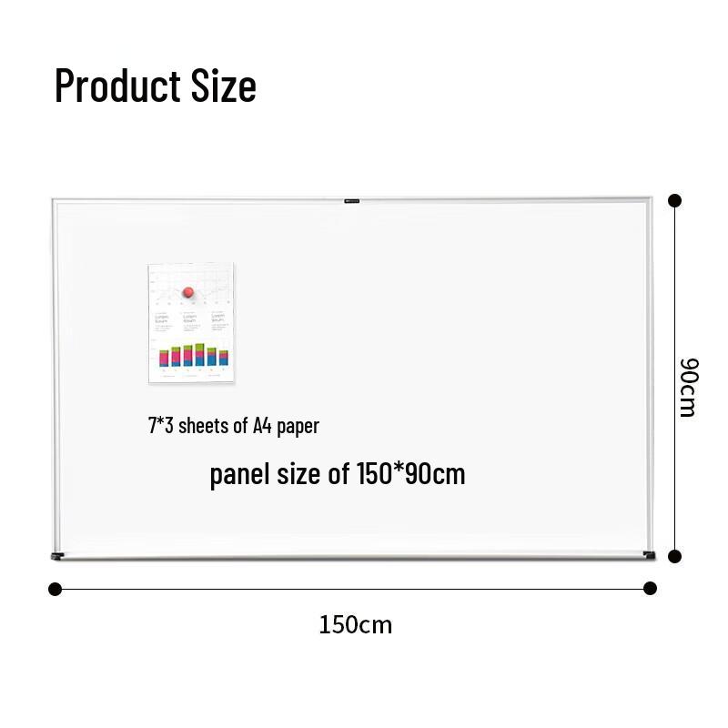 Deli 150x90cm Magnetic Wall-Mounted Whiteboard