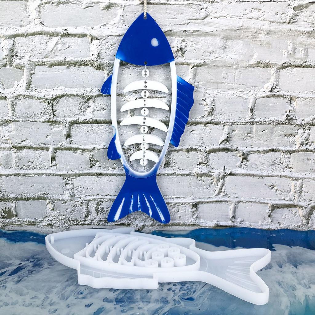 Matrițe Flexibile din Silicon Os de Pește Matrițe pentru Confecționarea Bijuteriilor Textură Siliconică Potrivită pentru Pandantiv Colier și Brățară