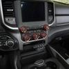 Voodonala Aluminum Center Console AC Radio Headlight Dashboard CD Switch Climate Control HVAC Knob Cover for 2018-2025+ Dodge RAM Interior