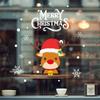 Christmas Reindeer and Snowflake Wall Sticker Festive Holiday Home Door Wall Decor 2026