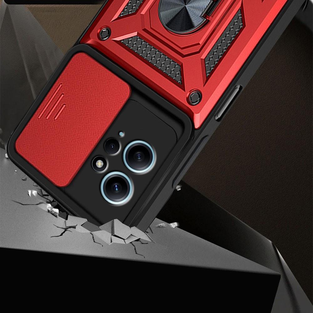 Armored case for Xiaomi Redmi Note 12 4G, CamShield Slide, red