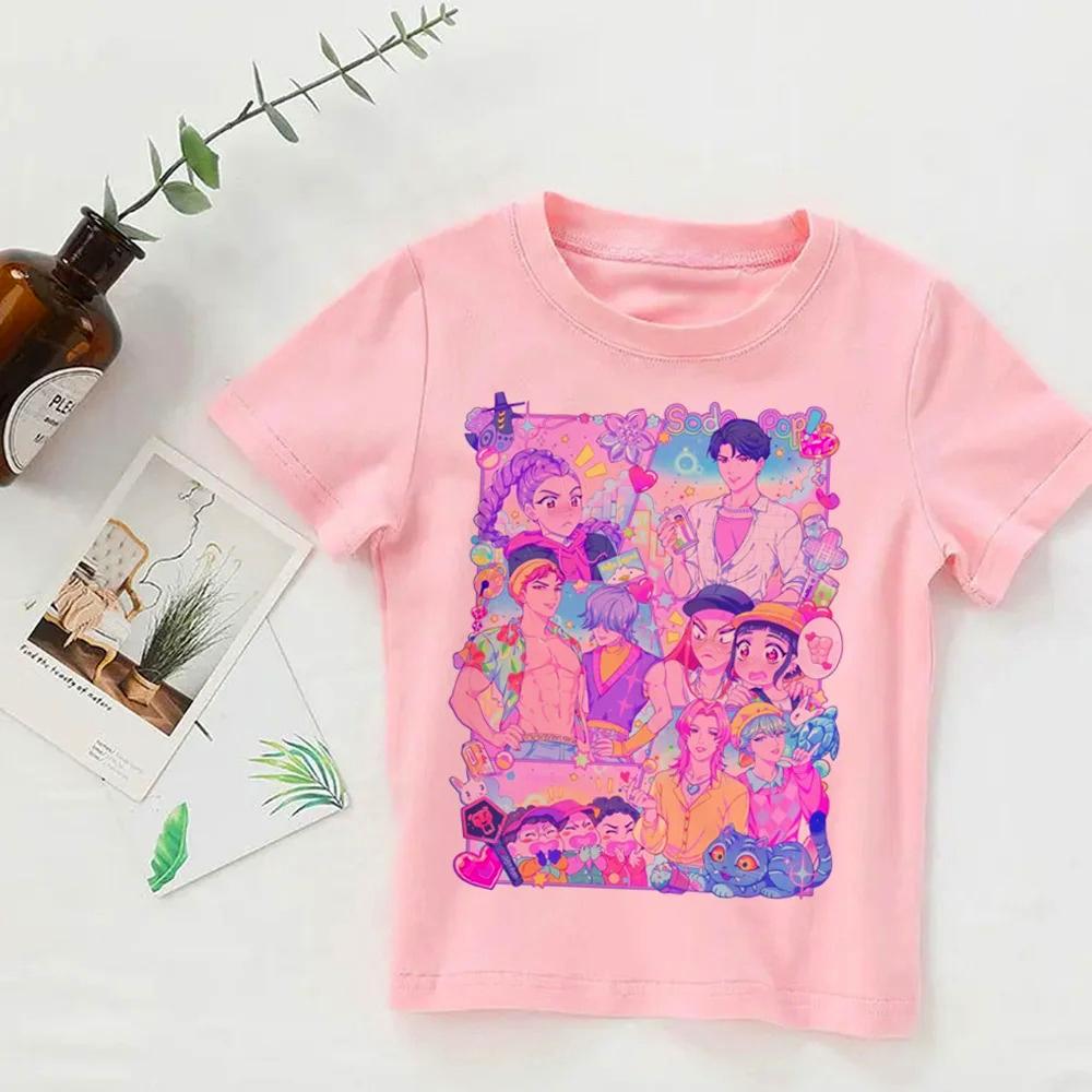 Παιδικό T-shirt KPop Demon Hunters 2025 Ταινία Crew Neck Κινούμενα Σχέδια Κορίτσια Αγόρια Μπλουζάκι Casual Μωρό Print Μόδα Casual Ρούχα Κοριτσιού