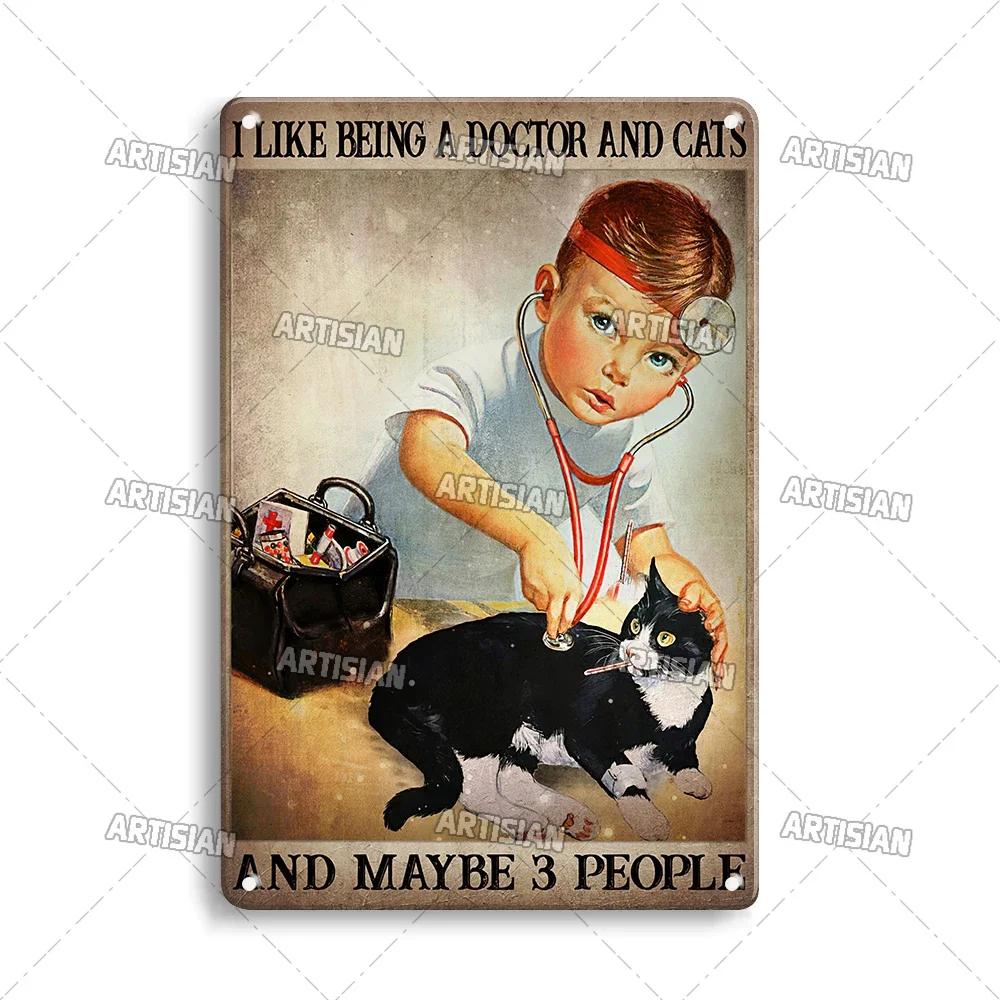 ARTISIAN Weathered Doctor Metal Poster Vintage Metal Tin Sign Man Cave Garage Wall Decorative Home Metal Plaque Art Metal Sign