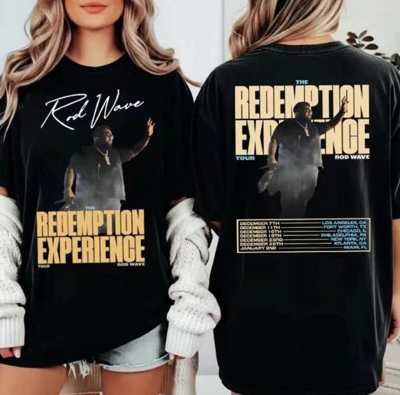 

Rod Wave The Redemption Experience Tour 2025 2026 Concert T-Shirt Unisex T-Shirt XL