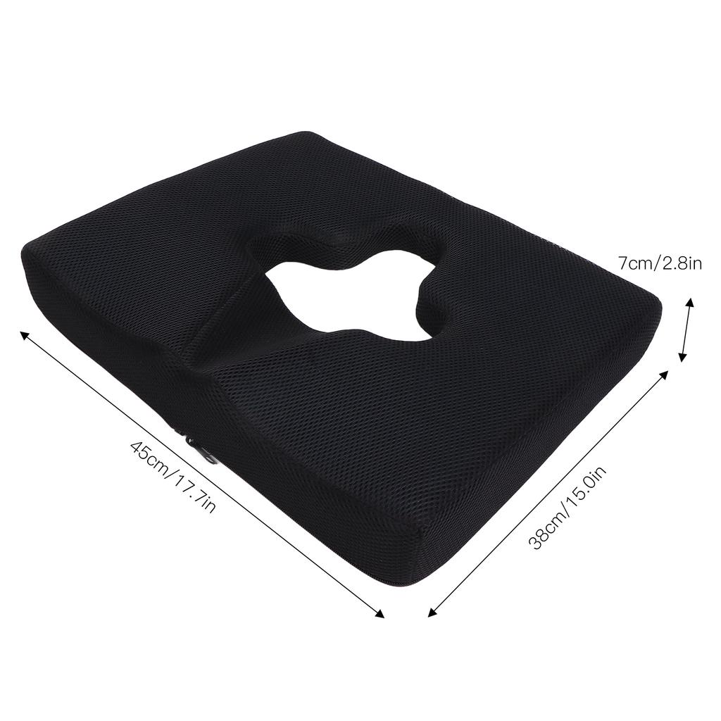 Prevent Bedsore Cushion Slow Rebound Breathable Hemorrhoid Cushion with Coat for Bedridden Paralyzed Population Black