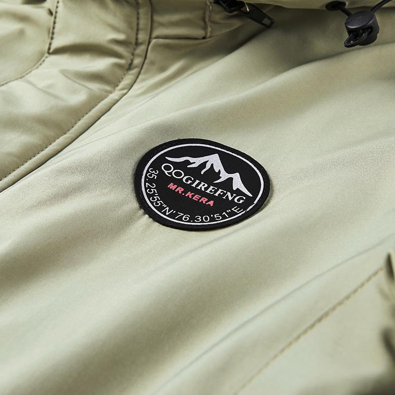 Autumn and Winter New Fleece Jacket Men's Military Tooling Large Size Multi-bag Can Be Off The Hat Thickened Jacket