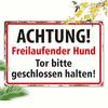 Vintage Metal Dog Warning Sign Retro Decorative Plaque 20x30cm