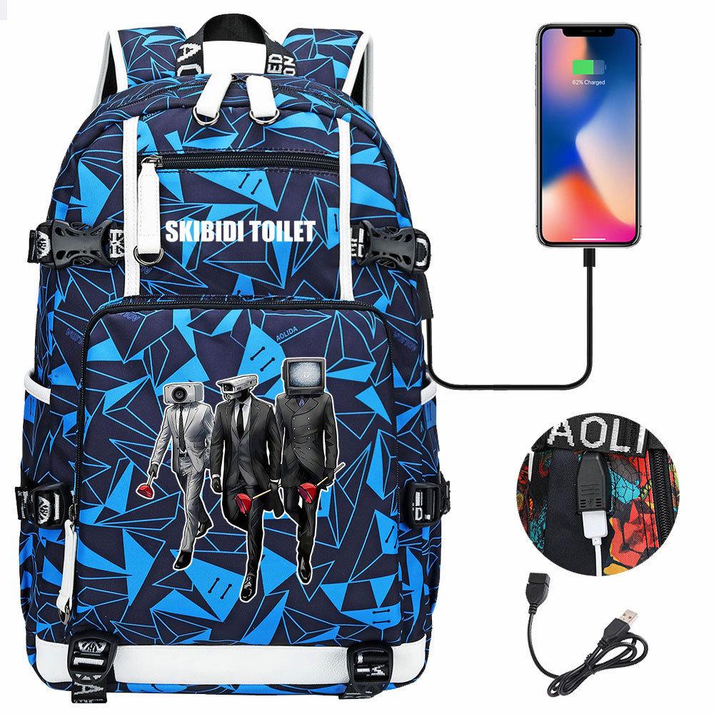 3-teiliges Schulrucksack-Set für Schüler Große Kapazität Oxford-Stoff Schultasche mit Schultergurt und Federmäppchen