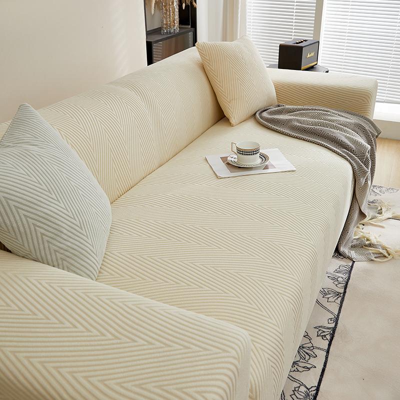 Jacquard Sofa Überwurf Stretch Sessel Couchbezug Großes Sofa L-Form Ecksofa Möbel Schutz für Kinder Haustiere Waschbar 1 Stück