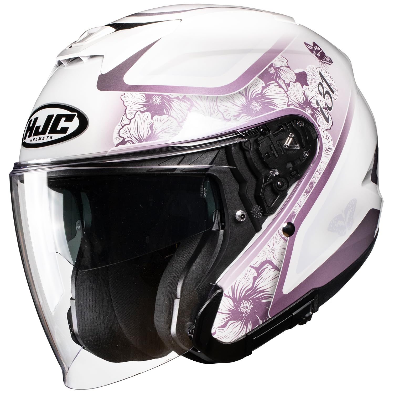 

HJC HELMETS Motorcycle Jet Open with Sun Visor and Internal for the i31 Purple Size S Helmet, Face, Built-in Ventilation, Iona, HJH274, (MC8),