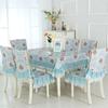 European Style Dining Chair Pad Pastoral Style Flower Pattern Lace Tablecloth Fashion Home Decor Tablecloth Chair Cover Set
