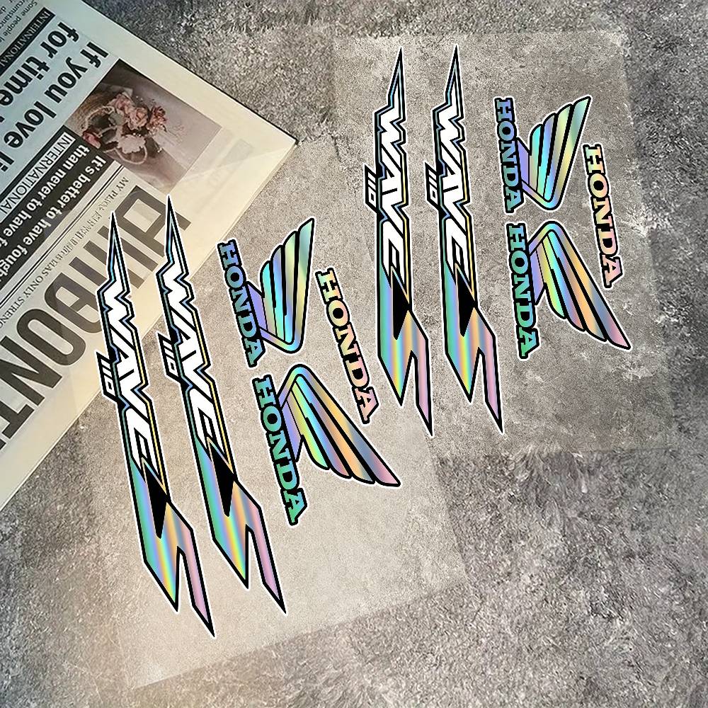 For Honda Reflective Motorcycle Stickers, 3M Safety Warning At Night In The Dark Scooter Helmets TT5