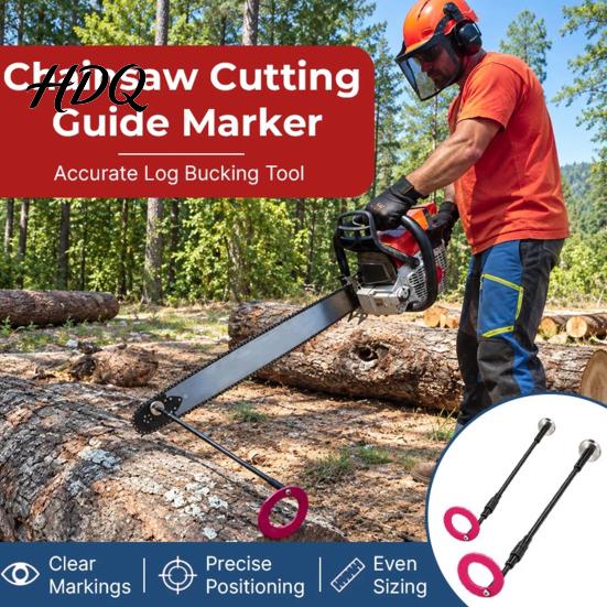 Adjustable Log Measuring Tool Chainsaw Cutting Guide Marker Shaft Improve Accuracy Tool Magnetic Marking Create More Consistent Lengths for Firewood