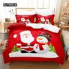 Red Christmas Bedding Set Duvet Cover Set 3d Bedding Digital Printing Bed Linen Queen Size Bedding Set Fashion Design