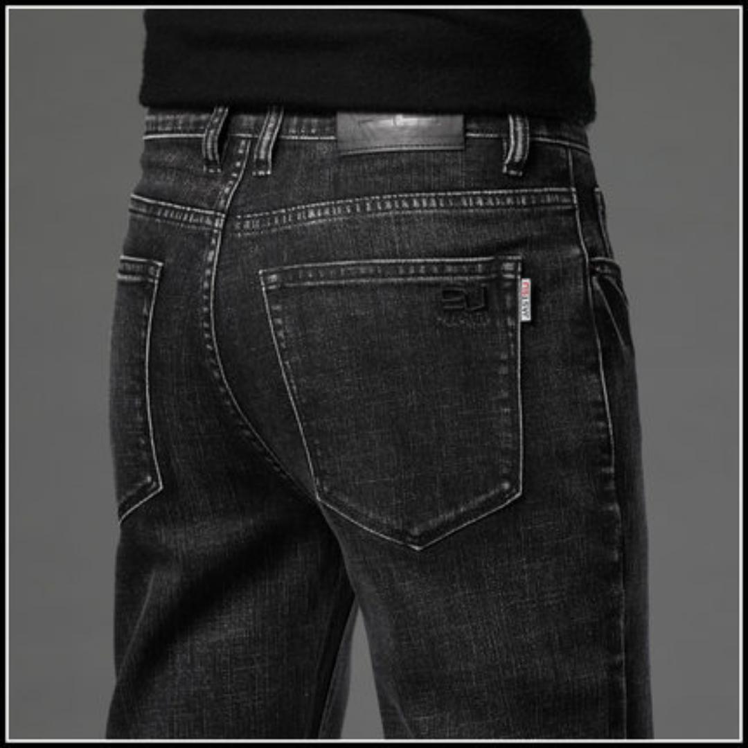 

Новые весенние джинсы, мужские трендовые эластичные мужские весенне-осенние модели, тонкие прямые летние повседневные длинные брюки, свободные 40