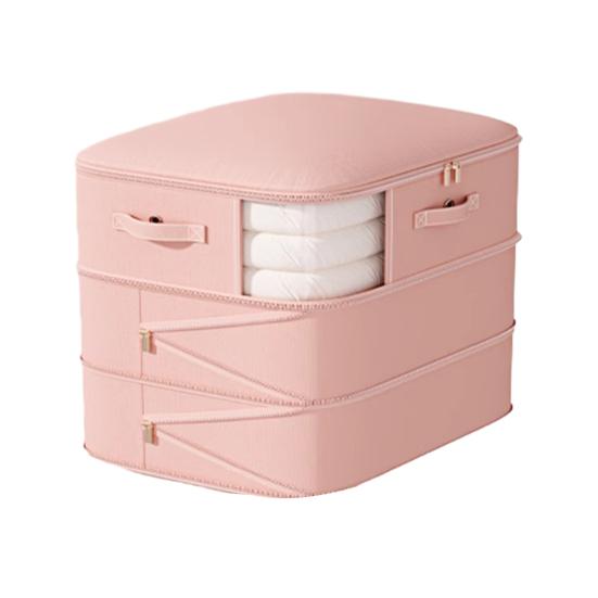 Comforter Storage Bag Zipper Compression Clear Window And Bag with Carry Handles Space Saver Organizer