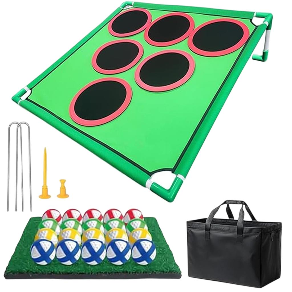 Golf Practice Net for Chipping and Hitting, Foldable Training Cage, Indoor Outdoor Golf Target Net for Accuracy, Swing, and Short Game Practice