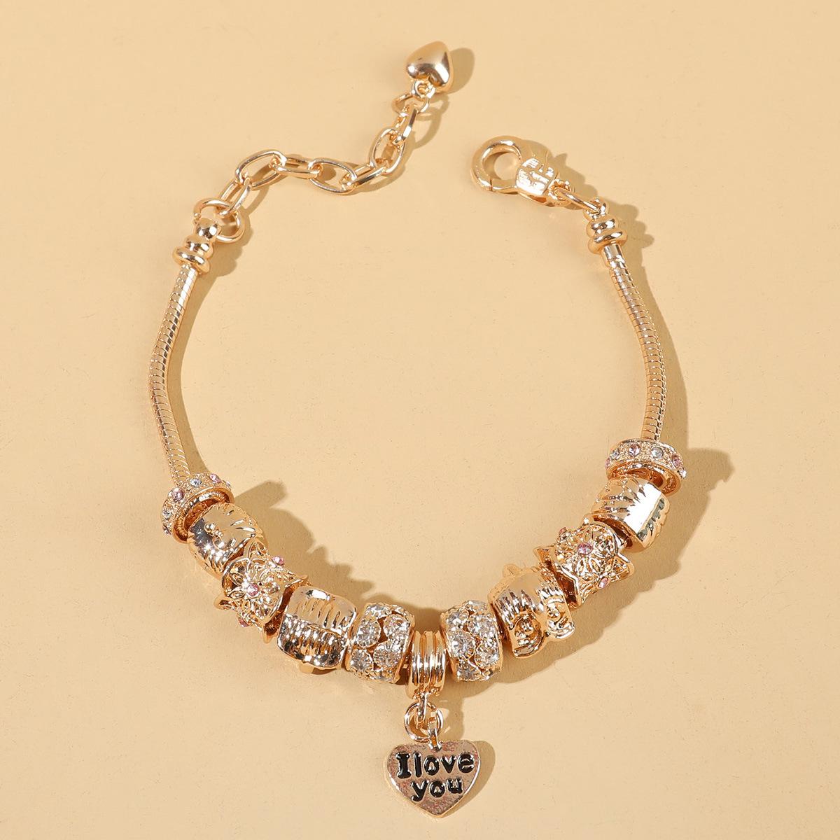 

European & American Style Rhinestone Multi-layer Chain Bracelet