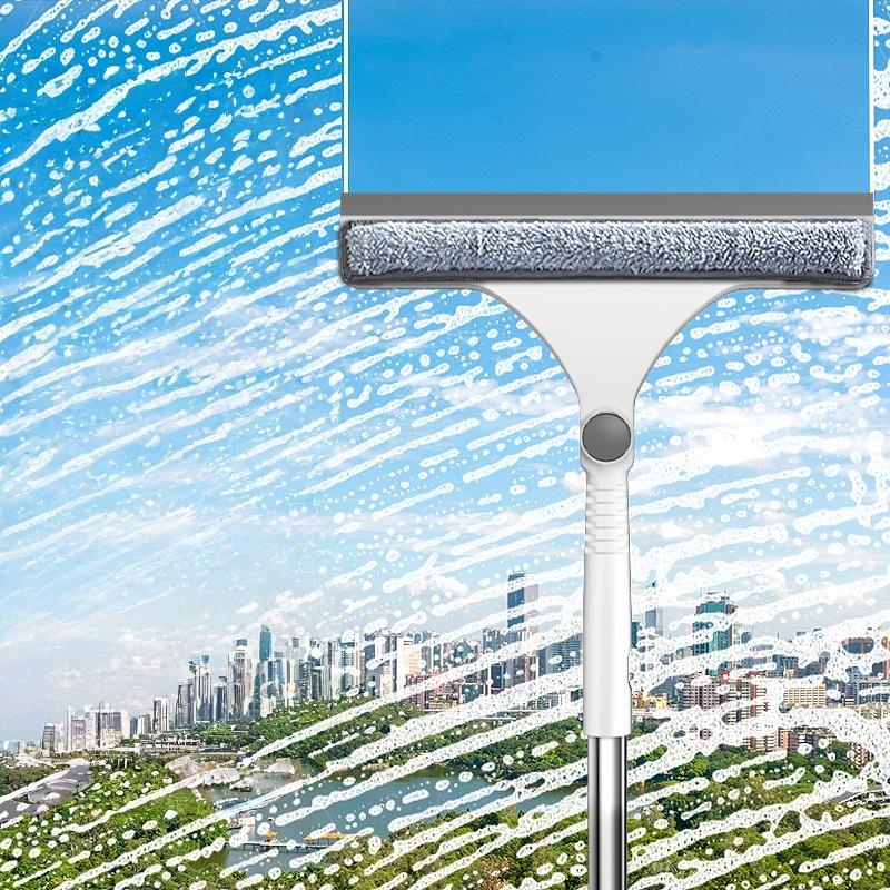 Glass Cleaning Tool Household Cleaning Window Tool Double-sided Window Wiper Cleaning Car Cleaning Tool Adjustable Long Handle